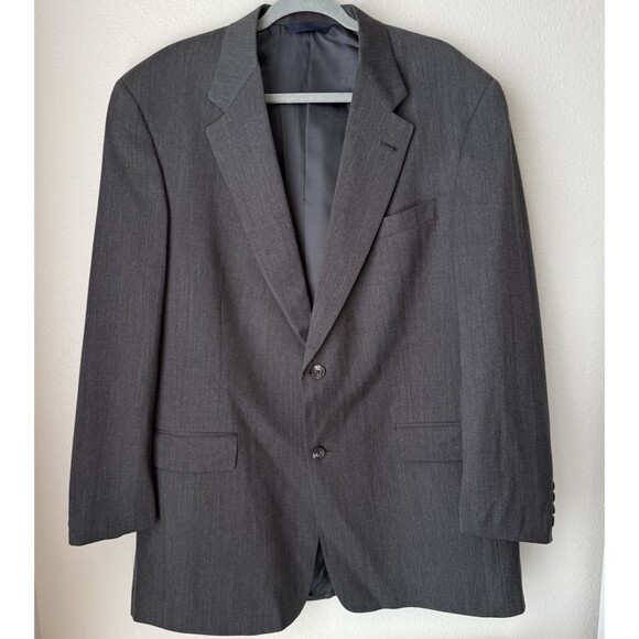 Burberry Other - Burberry London 2-Piece Suit‎ 43L 36x40 Gray Pinstriped 100% Wool Made USA